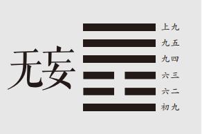 彖曰：无妄，刚自外来，而为主于内。动而健，刚中而应，大亨以正，天之命也。其匪正有眚，不利有攸往，无妄之往，何之矣？天命不佑，行矣哉？