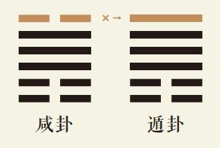 咸卦六爻动详解：泽山咸卦第六爻详解、泽山咸卦变天山遁卦、咸卦智慧古人用易