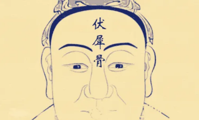 面相图解：气色光润为贵相；额头如半月，官居侯爵；额有八骨为贵相
