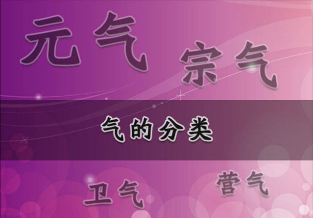 气分为四大类即元气、宗气、营气、卫气;不同的气有什么样的涵义