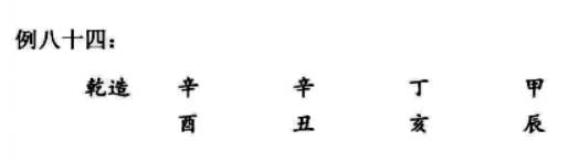 八字取用神全局用神实际案例一：乾造辛酉、辛丑、丁亥、甲辰