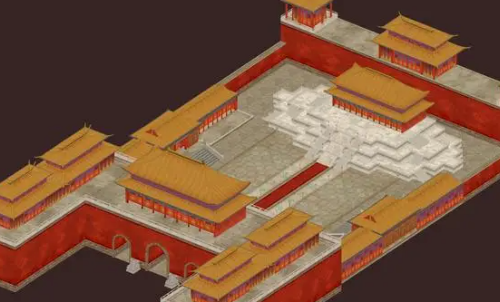 紫禁城建筑组群的各个单体建筑，其外部空间构成的基本尺度，也遵循了“百尺为形”的原则
